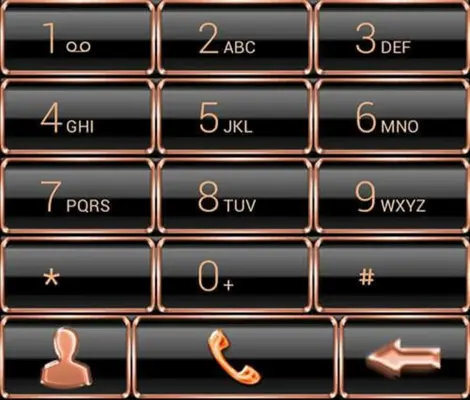 Dialer Theme GlassFrameBOrange android App screenshot 0